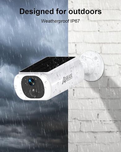 ANRAN 5MP Solar Security Cameras Wireless Outdoor, Solar & Battery Powered in Kuwait