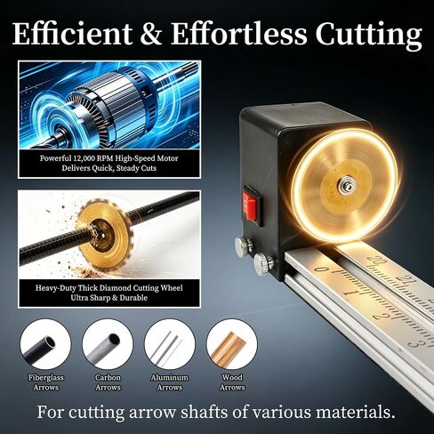 SPG Electric Archery Arrow Cutter Saw 12000RPM Adjustable 0-40in in Kuwait