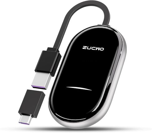 ZUCWO 2-in-1 Wireless CarPlay Adapter and Android Auto Adapter – Converts Wired to Wireless for Cars 2016+, Plug & Play, USB-A to USB-C for iOS10+/Android 11+ in Kuwait