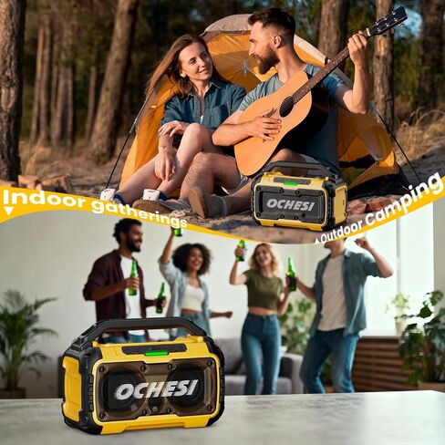 Cordless Bluetooth Speaker for DeWalt 20V Max Batteries, 80W Portable Jobsite Stereo Speaker with Dual Speakers and USB Port, Suitable for Camping, Home, Jobsite and Parties(No Battery/Charger) in Kuwait