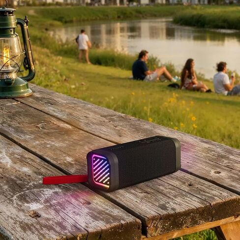 PHILIPS Portable Bluetooth Speaker, Wireless Stereo Sound Party Speaker with Deep Bass, IPX5 Waterproof, 20 Hour Playtime, Auracast & TWS Pairing, USB Playback, Bluetooth 5.4 for Outdoor & Indoor Use in Kuwait