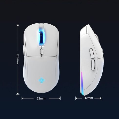 Wireless Gaming Mouse, Wireless/Wired 1K Polling, Symmetrical, PAW3311, 24K, Ergonomic Gamer Mouse, 6 Macro Buttons, 800mAh Battery, Rechargeable Computer Mouse for Laptop, PC, Mac in Kuwait