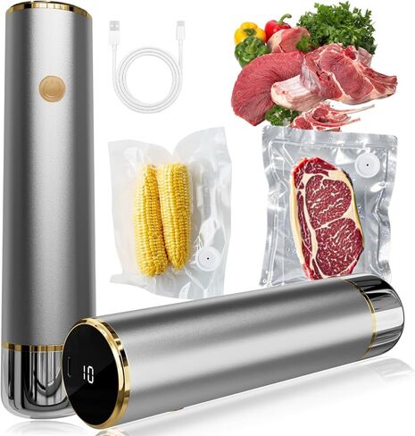 Digital Handheld Food Vacuum Sealer Strong Suction Sous Vide Storage Silver in Kuwait