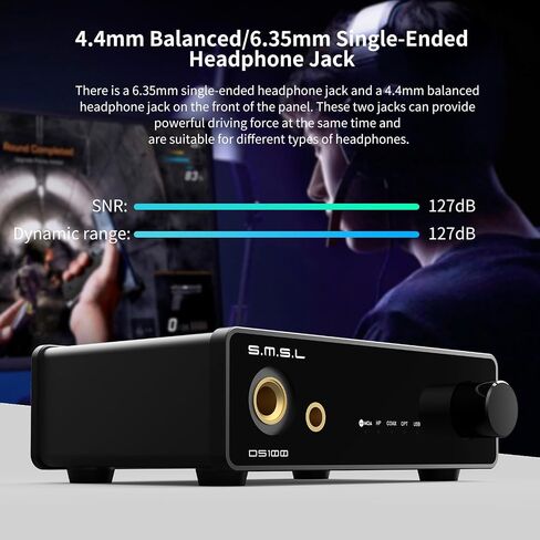 SMSL DS100 MQA CD DAC Headphone Amplifier CS43131 Chip Stereo Audio DAC in Saudi Arabia