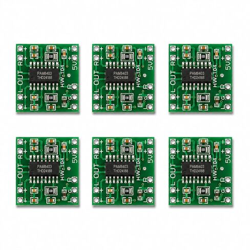 PAM8403 2x3W Stereo Class D Amp Module 2.5-5.5V USB Mini Amplifier 6-Pack in Kuwait