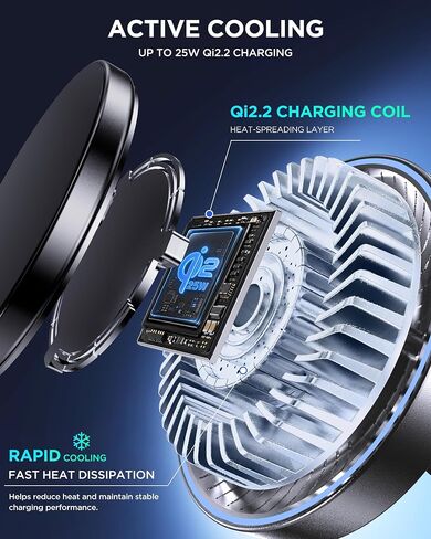 MSXTTLY Qi2.2 25W Certified for Mag Safe Car Mount Charger,Car Vent Charger in Kuwait
