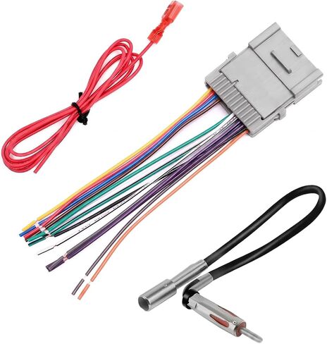 Car Stereo Wiring Harness Kit, Factory Antenna Plug to Aftermarket Radio Connector Compatible with 2003-2006 Chevy Silverado/Suburban GMC Sierra Yukon/Buick, Vehicle Audio System Replacement in Saudi Arabia