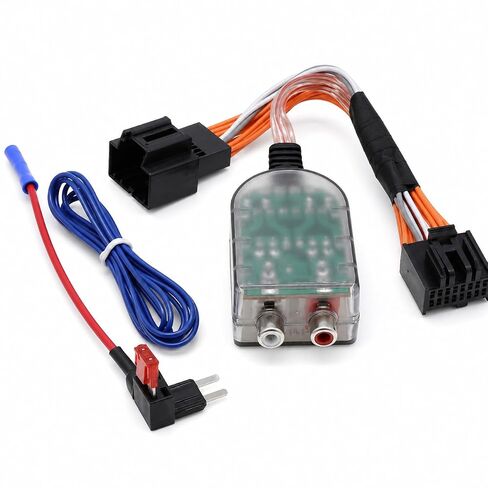 Car Subwoofer Amplifier Converter for 2007-2013 Chevy Silverado, GMC Sierra/Yukon/Canyon, Plug-and-Play High to Low RCA Adapter, No Cutting Car Audio Wire Harness in Kuwait