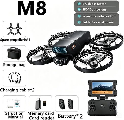 Drone with Screen, Brushless Motor, HD Camera, Optical Flow in Kuwait