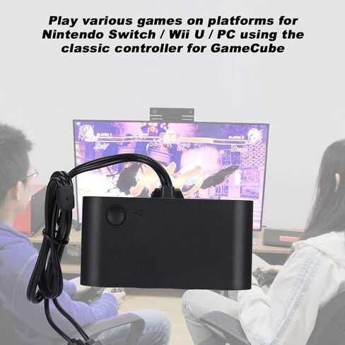 Three in One Handle NGC Adapter Converter Switch Wi i U PC Plug and Play High Durability for NINT ENDO GAM ECUBE Controllers in Kuwait