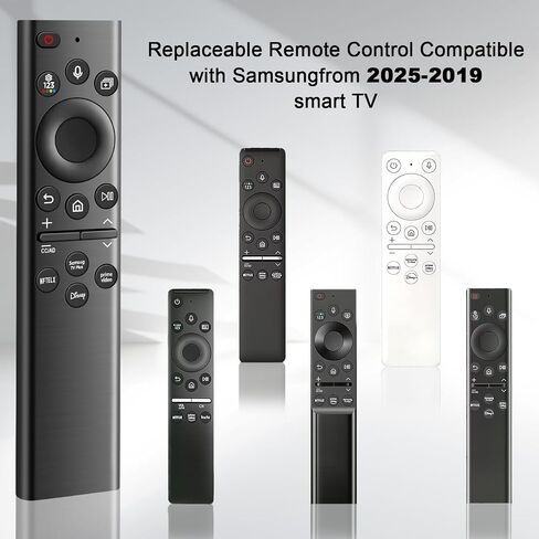 Replacement Remote Control for Samsung Smart TV:Solar Rechargeable Voice Control Bluetooth Remote with 4 Shortcuts, Compatible with BN59-01385A & 2021-2025 Frame/Neo QLED/Ultra HD Series(Deep Black) in Kuwait