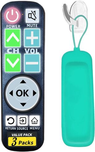 Backlit Big Button TV Remote Replacement for LG TV with Cover & Hook, Universal Remote No Setup for Seniors People with Poor Vision,Parkinson's Disease Patient in Kuwait