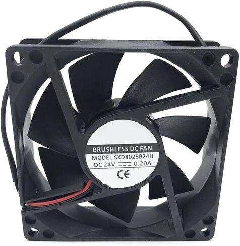 SXD8025B24H 80 * 80 * 25mm Dual Ball Bearing DC 24V 0.20A 2P 3800RPM 51CFM Case Cooling Fan in Kuwait