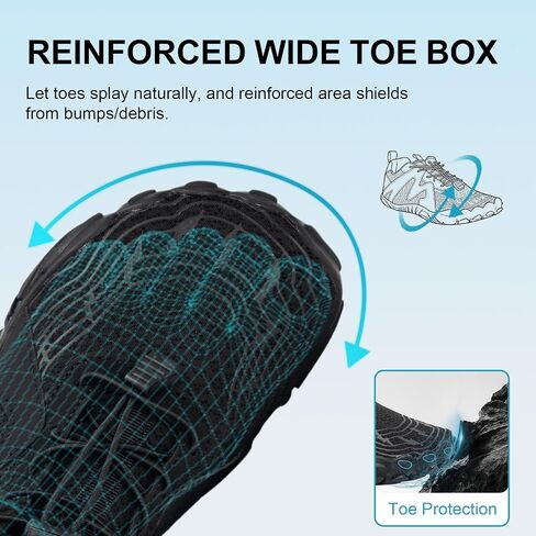 ELETON Barefoot Shoes Women Men Hiking Water Shoes Wide Toe Box Zero Drop in Kuwait