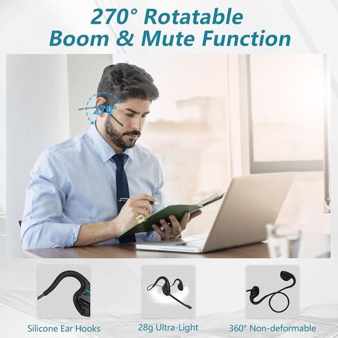 BANIGIPA Bluetooth Headset with Microphone, Open Ear Headphones with Mic in Kuwait