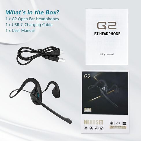 BANIGIPA Bluetooth Headset with Microphone, Open Ear Headphones with Mic in Kuwait