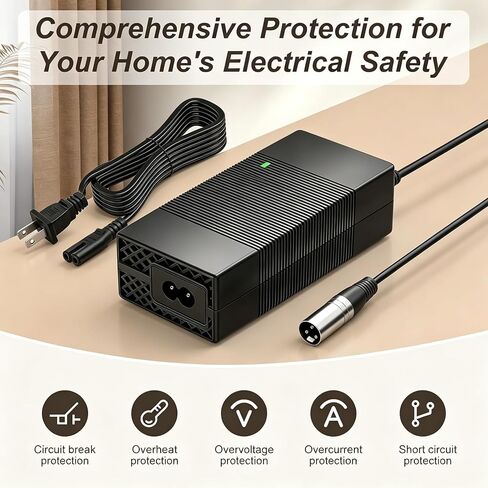 29V 5A Fast Charger for 24V Lead Acid Batteries - 3-Pin XLR Compatible with Jazzy Power Chairs, Pride Mobility Scooters, Shoprider Wheelchairs & Drive Medical Mobility Devices ﻿ in Kuwait