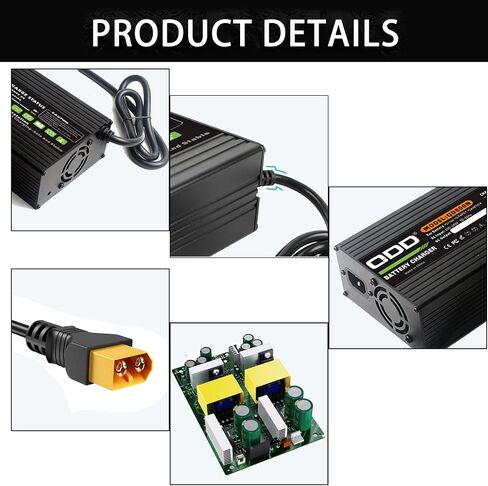 QDD 84V 8A Charger Used for 20S 72V Li-ion Battery Output XT60(Male) Connector Built-in Cooling Fan in Kuwait