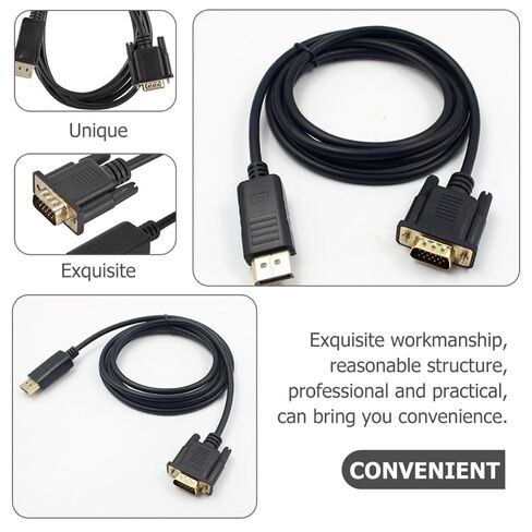 BESTYASH Vga Adapter Cable 1.8m Copper Wire Black Display Connector in Kuwait