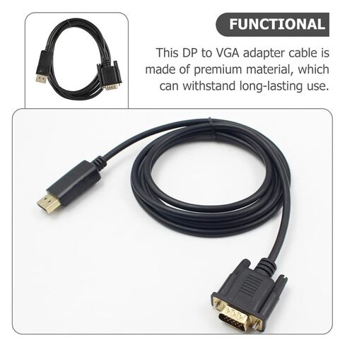 BESTYASH Vga Adapter Cable 1.8m Copper Wire Black Display Connector in Kuwait
