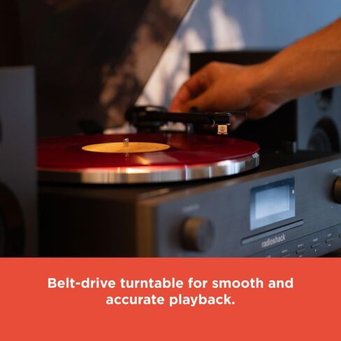 RadioShack 2-Speed Belt-Drive Turntable with 2 Detachable Speakers Bluetooth, CD and USB Playback 4001798 in Kuwait