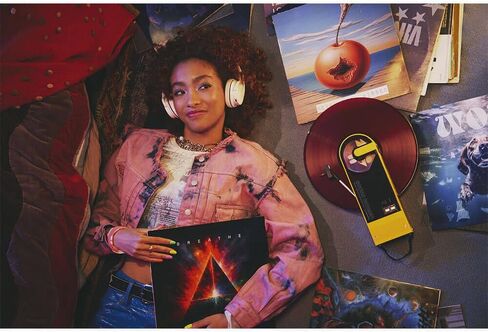 Audio-Technica 2023 AudioTechnica AT-SB727 Sound Burger Portable Turntable with Bluetooth (Yellow) (Renewed) in Kuwait