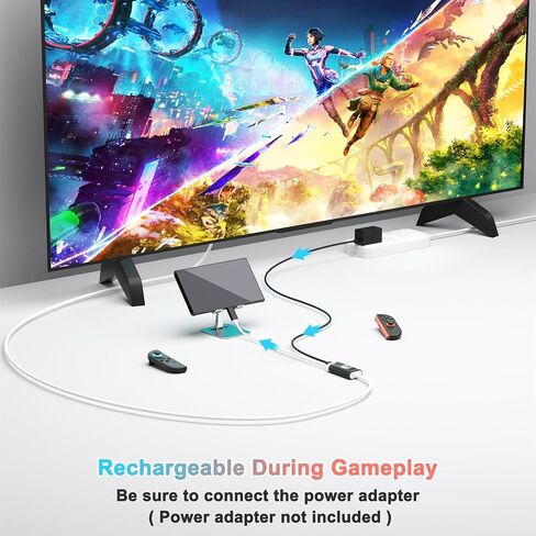 Switch 2 Dock, (Plug-and-Play) USB C to HDMI Cable 4K@60Hz for Nintendo Switch 2/OLED/1, Portable Travel TV Base Adapter ＆ Travel NS2 Docking Station Cord Compatible with Nintendo 2 in Kuwait