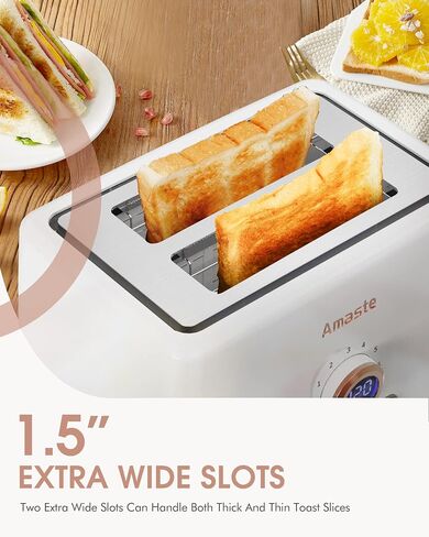Amaste Retro Coffee Maker & Toaster Set- Elegant White with Rose Gold in Kuwait