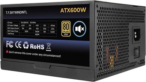 600W Power Supply 80 Plus Gold Gaming PSU Non Modular ATX Form Factor in Saudi Arabia