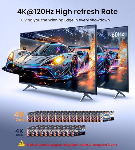 HDMI 2.1 Switch 8K@60Hz 4K@120Hz 2 in 1 Out with Remote in Kuwait