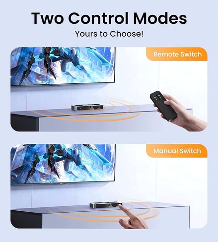 HDMI 2.1 Switch 8K@60Hz 4K@120Hz 2 in 1 Out with Remote in Kuwait