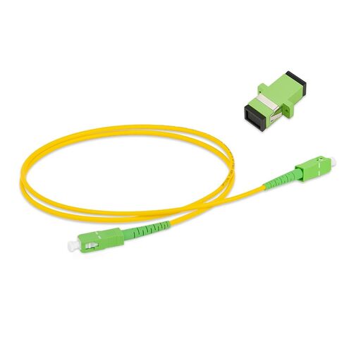 SCAPC to SCAPC Single Mode Fiber Optic Patch Cable – Simplex LSZH Jacket OD-3.0mm, Yellow Patch Cord 3ft in Kuwait
