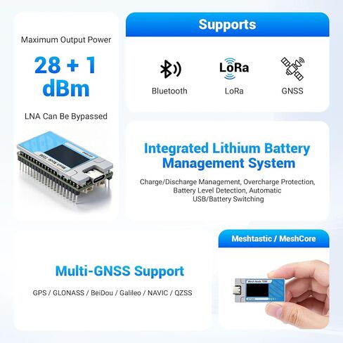 T096 LoRa Node Board nRF52840 SX1262 GNSS Meshtastic Compatible in Kuwait