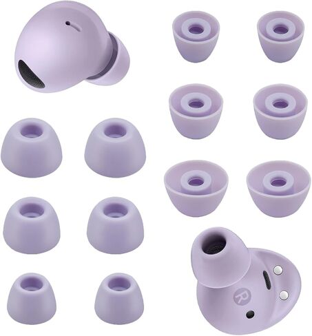 Ear Tips for Samsung Galaxy Buds 2 Pro, 6 Pairs Silicone Replacement Earbud Tips S/M/L, Earbuds Ear Tips Buds Set (Black) in Saudi Arabia
