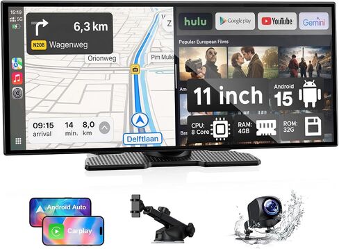 LAMTTO 11'' AI CarPlay Screen with Google-Play Download APPs & Gemini in Kuwait