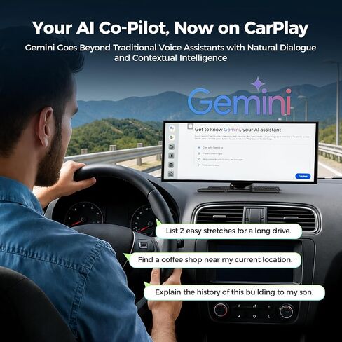 LAMTTO 11'' AI CarPlay Screen with Google-Play Download APPs & Gemini in Kuwait