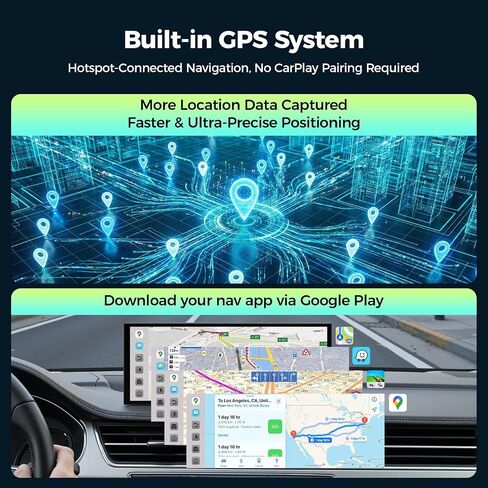 LAMTTO 11'' AI CarPlay Screen with Google-Play Download APPs & Gemini in Kuwait