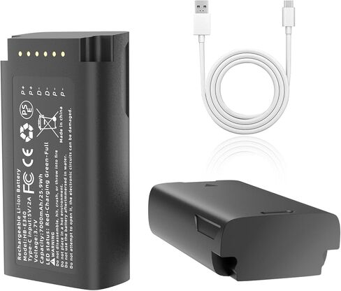 SAPBJ 2 Pack Battery Replacement for eufy Security Video Doorbell E340 Rechargeable Lithium-ion Backup Battery with Type-C Charge Cable Upgraded 7000mAh Capacity in Kuwait