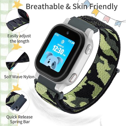 Compatible with AT&T amiGo Jr Watch 2/1/Cosmo JrTrack 5/4/3/2/1/2 SE Bands in Kuwait