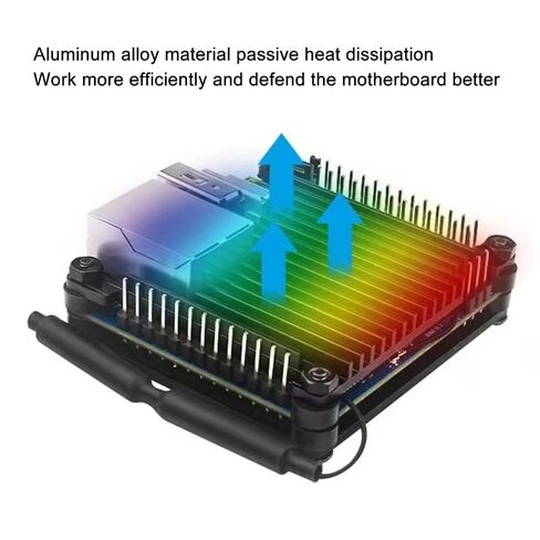 Aluminum Heatsink Case for Orange Pi Zero 3 – Passive Cooling Enclosure with Screw Kit, Precision Cutouts for Motherboard Protection in Kuwait