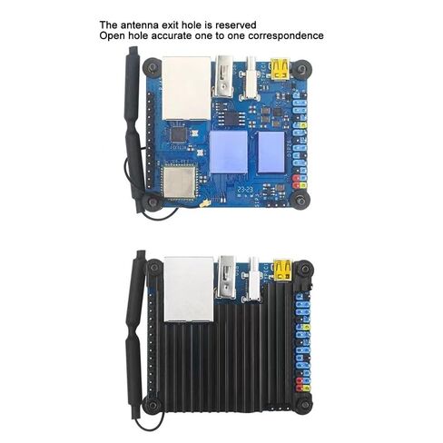 Aluminum Heatsink Case for Orange Pi Zero 3 – Passive Cooling Enclosure with Screw Kit, Precision Cutouts for Motherboard Protection in Kuwait
