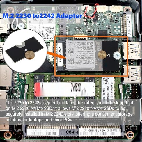 M.2 NVMe SSD Extension Bracket Kit,2230/2242 to 2280 & 2230 to 2242 Adapter in Kuwait