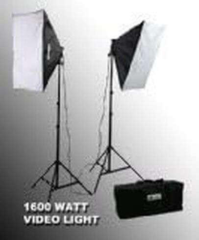 ePhoto 1600 Watt 2 SOFTBOX PHOTO VIDEO LIGHT STUDIO PHOTOGRAPHY VIDEO LIGHTING KIT WITH CASE by ePhotoINC VL9004S in Kuwait