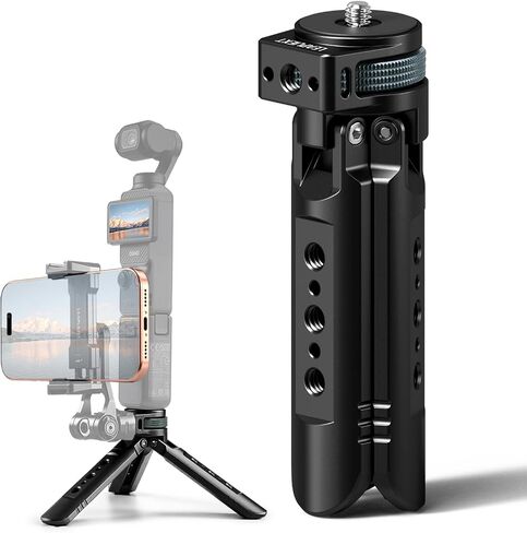 Desktop and Handheld Mini Tripod for DJI Osmo Pocket 4/4P/3, for Insta360 Luna Ultra and Stabilizer, for Xtra Muse Tripod, with 1/4"-20 Screw, Aluminum Compact Travel Vlog Action Camera in Kuwait