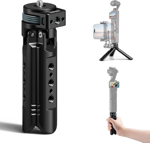 Desktop and Handheld Mini Tripod for DJI Osmo Pocket 4/4P/3, for Insta360 Luna Ultra and Stabilizer, for Xtra Muse Tripod, with 1/4"-20 Screw, Aluminum Compact Travel Vlog Action Camera in Kuwait