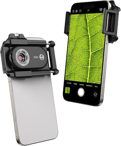 MIAO LAB 300X Phone Microscope Lens, Phone Camera Micro Lens with Universal Clip/LED Light/CPL, Mini Pocket Microscope Attachment for iPhone 17/16/15/14/13 Series and Most Smartphone MS300(300X) in Saudi Arabia