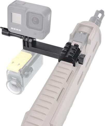 fantaseal High Precision Aluminum Alloy Cell Phone Smartphone Gun Clamp Mount Picatinny Rail Holder Airsoft Hunting FPV Video Recording Kit for iPhone YouTube Tiktok Vlogging in Kuwait