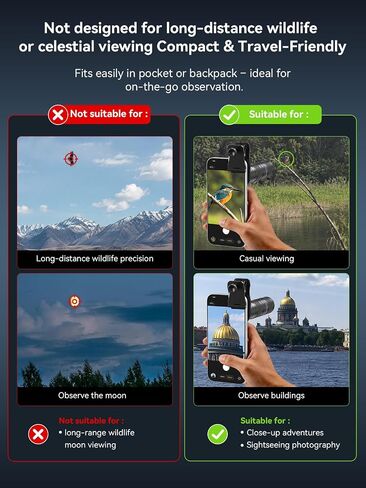 MIAO LAB 5-10X Zoom Telephoto Lens, High Power Telephoto Mobile Cell Phone Lens for iPhone 17/16/15/14/13 Series, Samsung, Android Phone and Most Smartphone in Saudi Arabia