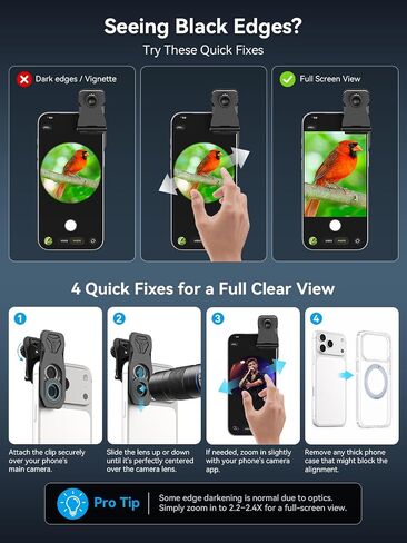 MIAO LAB 5-10X Zoom Telephoto Lens, High Power Telephoto Mobile Cell Phone Lens for iPhone 17/16/15/14/13 Series, Samsung, Android Phone and Most Smartphone in Saudi Arabia