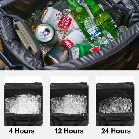 Extra Large Soft Sided Cooler Bag | 48 Can Collapsible Ice Chest with 72H Ice Retention | Leakproof Insulated Portable Cooler for Camping, Beach, Road Trips, Grocery Shopping in Kuwait